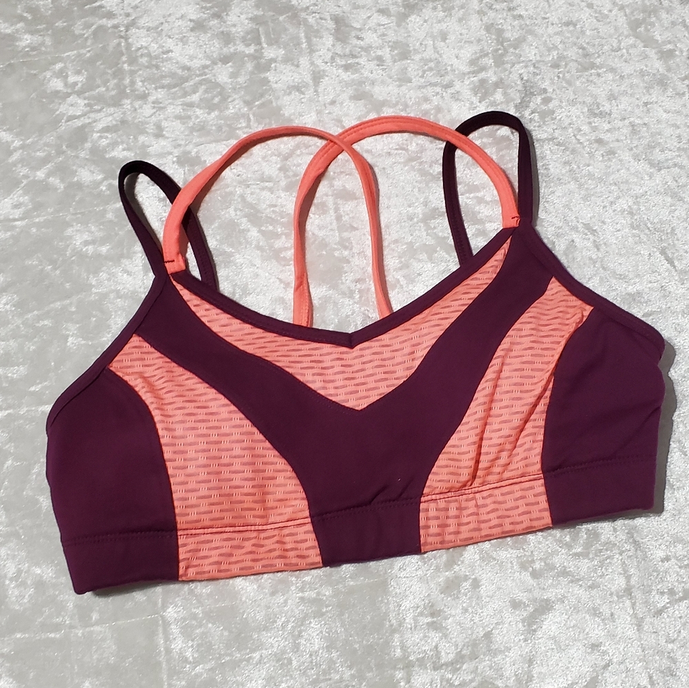 American Herritage Plum/Coral Sports Bra